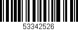 Código de barras (EAN, GTIN, SKU, ISBN): '53342526'