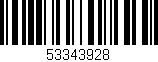 Código de barras (EAN, GTIN, SKU, ISBN): '53343928'