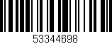 Código de barras (EAN, GTIN, SKU, ISBN): '53344698'