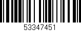 Código de barras (EAN, GTIN, SKU, ISBN): '53347451'
