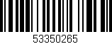Código de barras (EAN, GTIN, SKU, ISBN): '53350265'