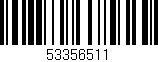 Código de barras (EAN, GTIN, SKU, ISBN): '53356511'