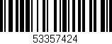 Código de barras (EAN, GTIN, SKU, ISBN): '53357424'