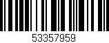 Código de barras (EAN, GTIN, SKU, ISBN): '53357959'