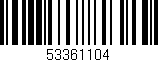 Código de barras (EAN, GTIN, SKU, ISBN): '53361104'