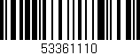 Código de barras (EAN, GTIN, SKU, ISBN): '53361110'