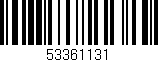 Código de barras (EAN, GTIN, SKU, ISBN): '53361131'