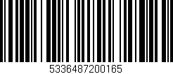 Código de barras (EAN, GTIN, SKU, ISBN): '5336487200165'