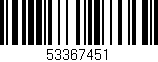 Código de barras (EAN, GTIN, SKU, ISBN): '53367451'