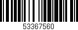 Código de barras (EAN, GTIN, SKU, ISBN): '53367560'