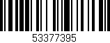 Código de barras (EAN, GTIN, SKU, ISBN): '53377395'