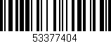 Código de barras (EAN, GTIN, SKU, ISBN): '53377404'