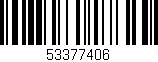 Código de barras (EAN, GTIN, SKU, ISBN): '53377406'