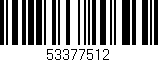 Código de barras (EAN, GTIN, SKU, ISBN): '53377512'