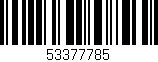 Código de barras (EAN, GTIN, SKU, ISBN): '53377785'