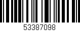 Código de barras (EAN, GTIN, SKU, ISBN): '53387098'