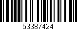 Código de barras (EAN, GTIN, SKU, ISBN): '53387424'