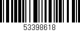 Código de barras (EAN, GTIN, SKU, ISBN): '53398618'