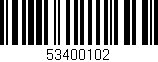 Código de barras (EAN, GTIN, SKU, ISBN): '53400102'