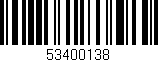 Código de barras (EAN, GTIN, SKU, ISBN): '53400138'