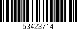 Código de barras (EAN, GTIN, SKU, ISBN): '53423714'