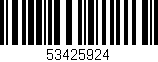 Código de barras (EAN, GTIN, SKU, ISBN): '53425924'