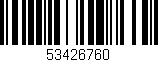 Código de barras (EAN, GTIN, SKU, ISBN): '53426760'