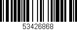 Código de barras (EAN, GTIN, SKU, ISBN): '53426868'
