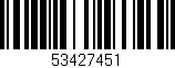 Código de barras (EAN, GTIN, SKU, ISBN): '53427451'