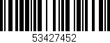 Código de barras (EAN, GTIN, SKU, ISBN): '53427452'
