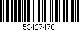 Código de barras (EAN, GTIN, SKU, ISBN): '53427478'