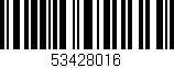 Código de barras (EAN, GTIN, SKU, ISBN): '53428016'