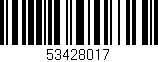 Código de barras (EAN, GTIN, SKU, ISBN): '53428017'