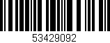 Código de barras (EAN, GTIN, SKU, ISBN): '53429092'