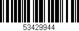 Código de barras (EAN, GTIN, SKU, ISBN): '53429944'