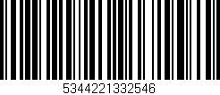 Código de barras (EAN, GTIN, SKU, ISBN): '5344221332546'