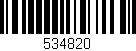 Código de barras (EAN, GTIN, SKU, ISBN): '534820'