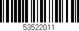 Código de barras (EAN, GTIN, SKU, ISBN): '53522011'