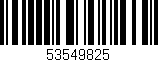 Código de barras (EAN, GTIN, SKU, ISBN): '53549825'