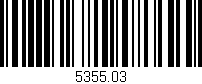 Código de barras (EAN, GTIN, SKU, ISBN): '5355.03'
