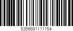 Código de barras (EAN, GTIN, SKU, ISBN): '5356691111154'