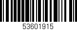 Código de barras (EAN, GTIN, SKU, ISBN): '53601915'