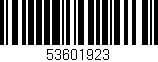 Código de barras (EAN, GTIN, SKU, ISBN): '53601923'