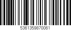Código de barras (EAN, GTIN, SKU, ISBN): '5361359870061'