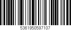 Código de barras (EAN, GTIN, SKU, ISBN): '5361950597107'