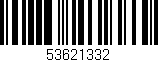 Código de barras (EAN, GTIN, SKU, ISBN): '53621332'