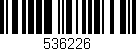 Código de barras (EAN, GTIN, SKU, ISBN): '536226'