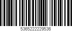 Código de barras (EAN, GTIN, SKU, ISBN): '5365222229536'