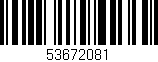 Código de barras (EAN, GTIN, SKU, ISBN): '53672081'