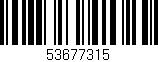 Código de barras (EAN, GTIN, SKU, ISBN): '53677315'